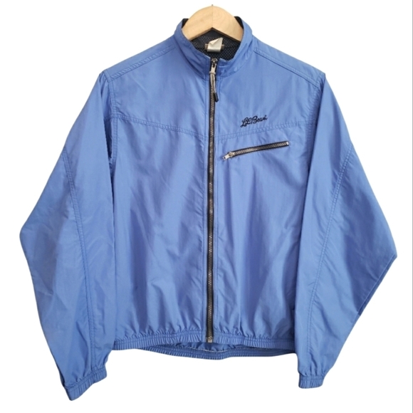 L.L. Bean Jackets & Blazers - LL Bean Nylon Reflective Zip Up Rain Jacket Size Medium Vintage Women's